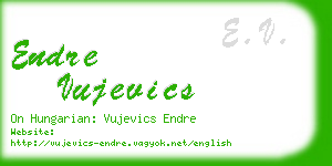 endre vujevics business card